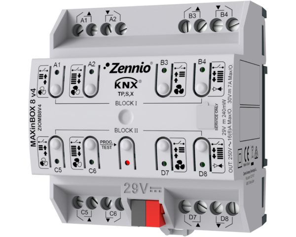 Zennio MAXinBOX 8 v4. Actionneur multifonction KNX avec KNX