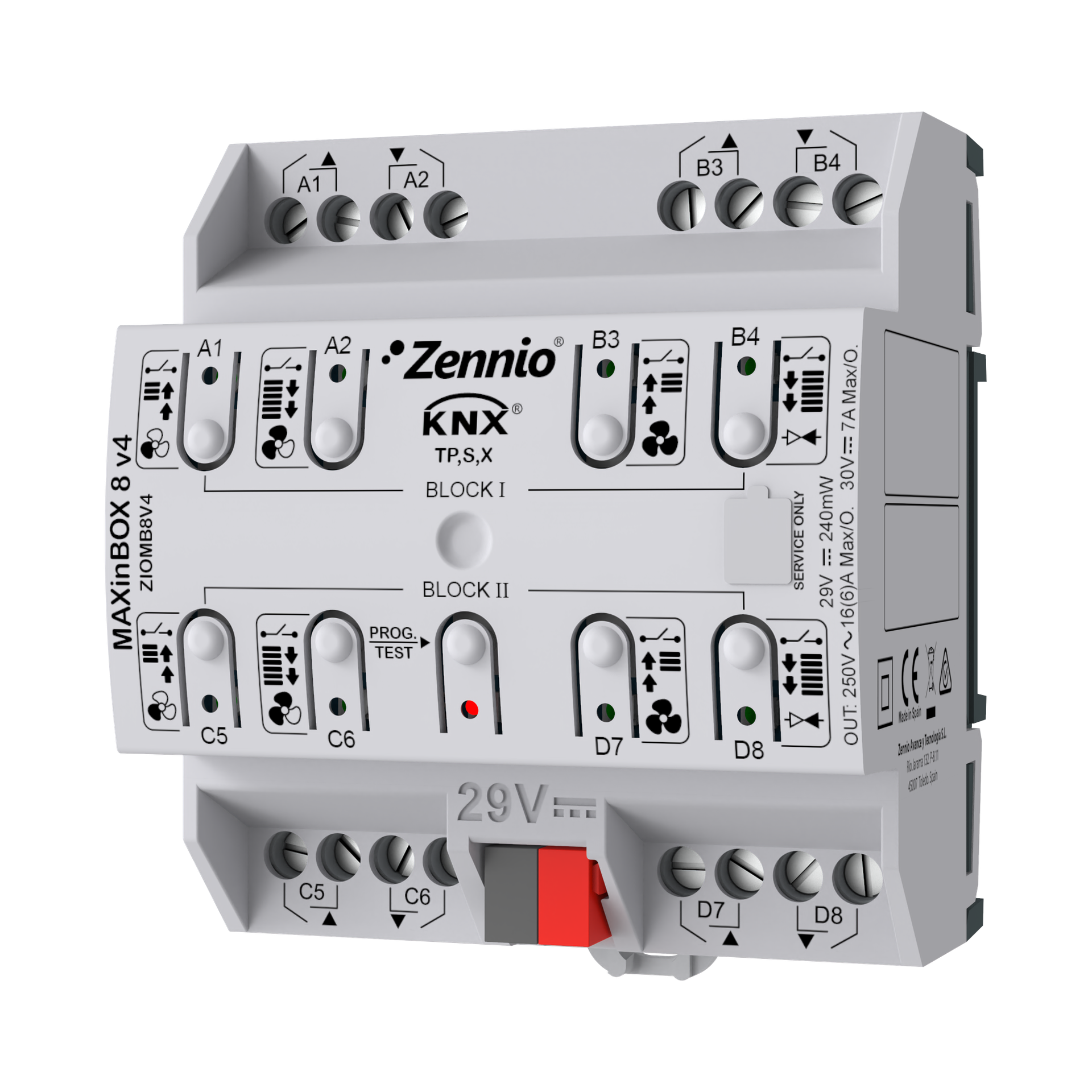 Zennio MAXinBOX 8 v4. Actionneur multifonction KNX avec KNX