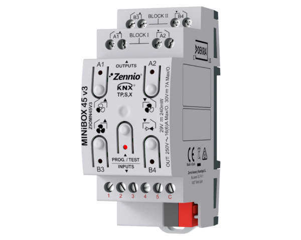 Zennio MINiBOX 45 v3. Contrôleur de fancoil avec KNX Secure