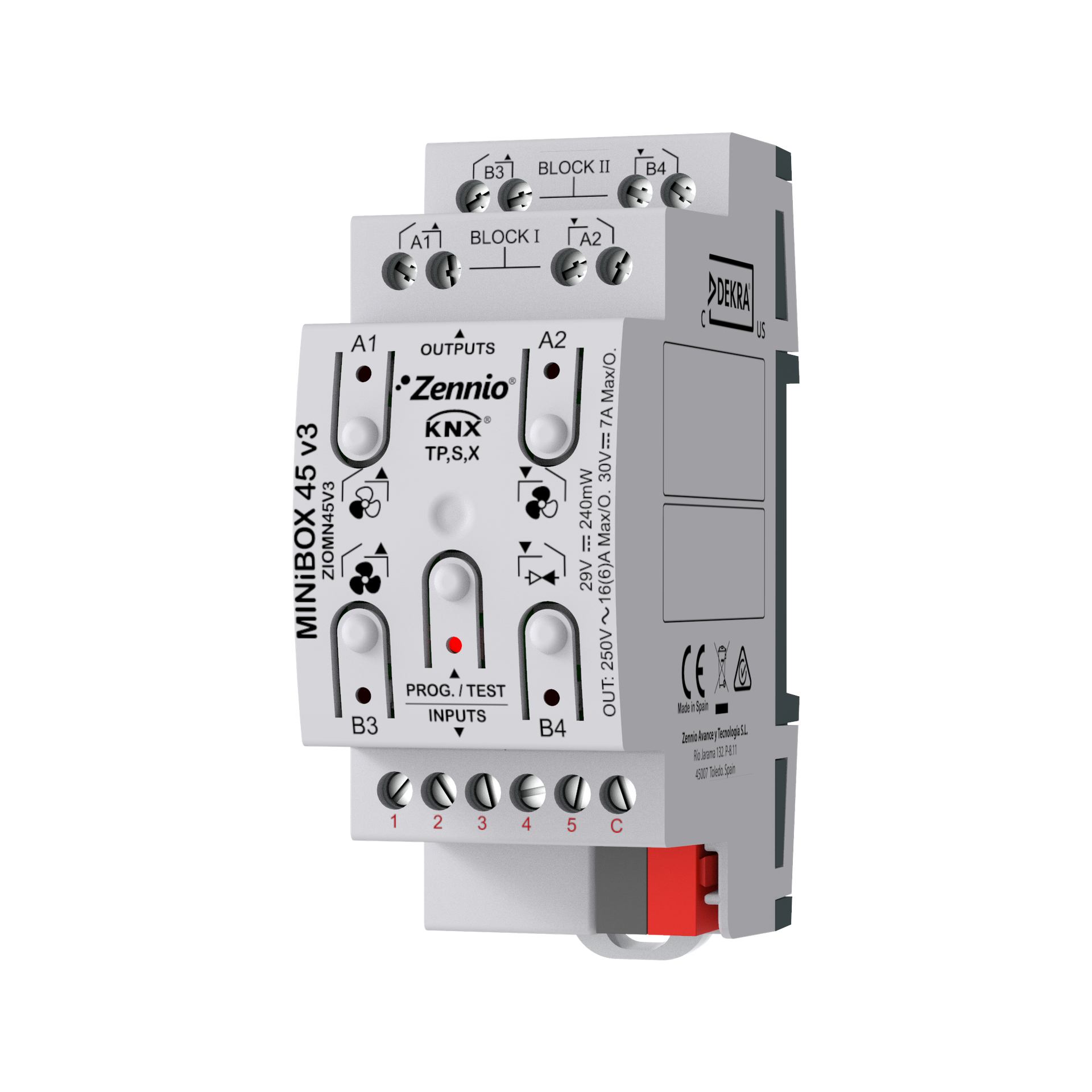 Zennio MINiBOX 45 v3. Contrôleur de fancoil avec KNX Secure