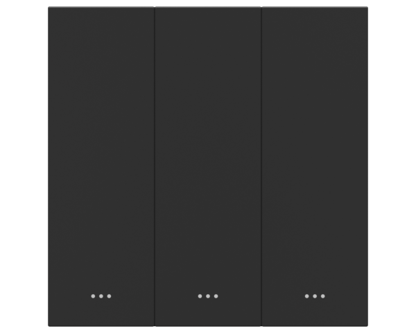 Akubela Black color 3 gang Key Switch