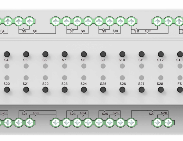 Akubela KNX 28-channel 10A switch actuator can support a load of up to 10A per channel,