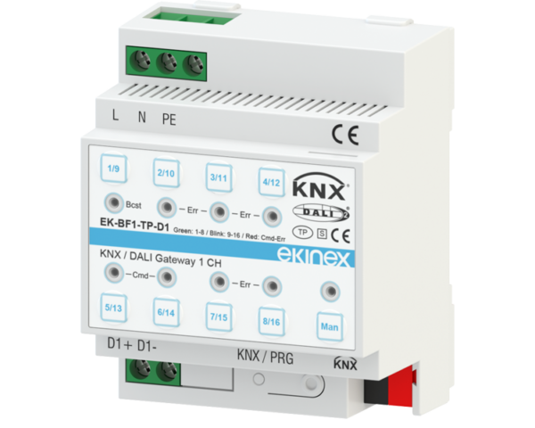 Ekinex Gateway DALI-KNX 1 channel with advanced functions