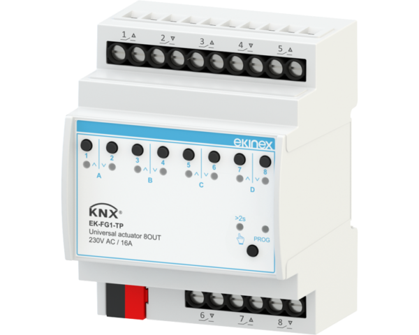 Ekinex KNX Universal Actuator 8 outputs AEVO Series