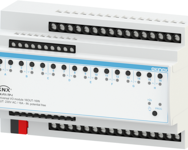 Ekinex KNX Universal I/O Module 16 outputs 16 inputs AEVO Series