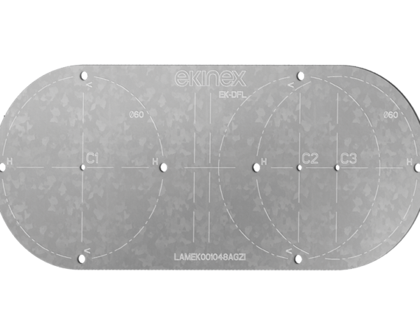 Ekinex Square plastic frame Flank Pure white Plastic