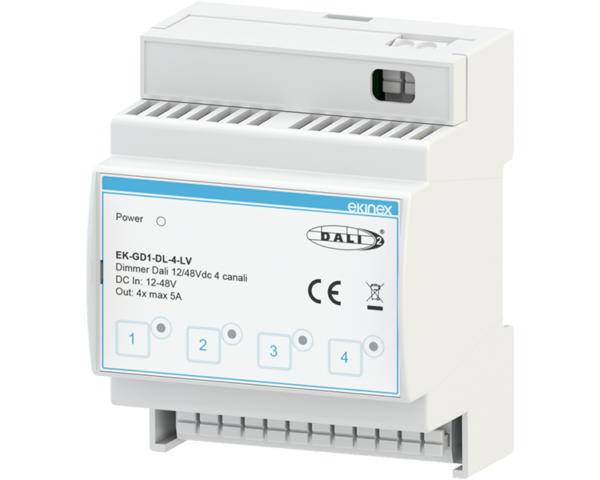 Ekinex DALI dimmer 12/48 Vdc 4 channels