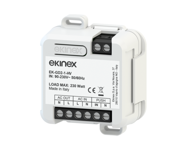 Ekinex Dimmer 90-230V AC 50/60Hz, N.O. pushbutton input