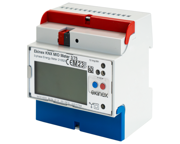 Ekinex Three-phase 75A KNX MID electricity counter direct insertion