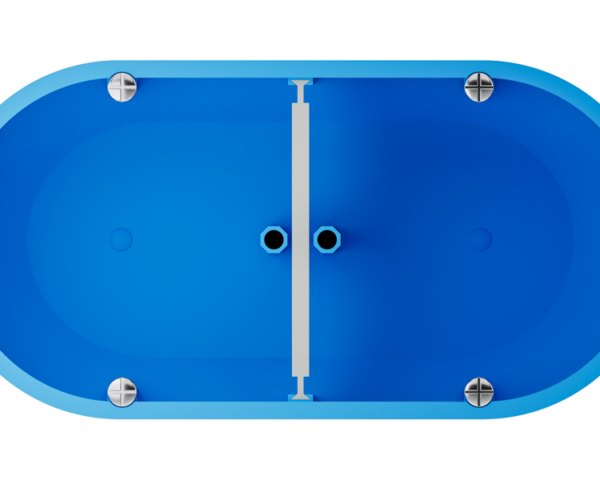 Ekinex 2-fold flush-mounting box suitable for movable walls with a thickness from 7 to 40 mm (Simet P2X60D model)