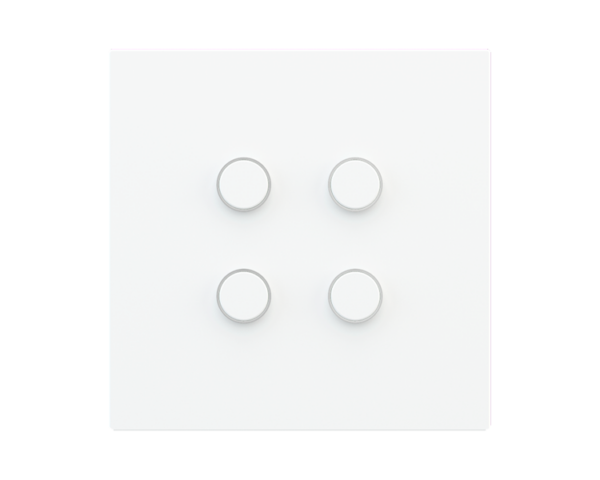 Ekinex Kit of 4 round buttons Proxima series Metal Quantum Carbon