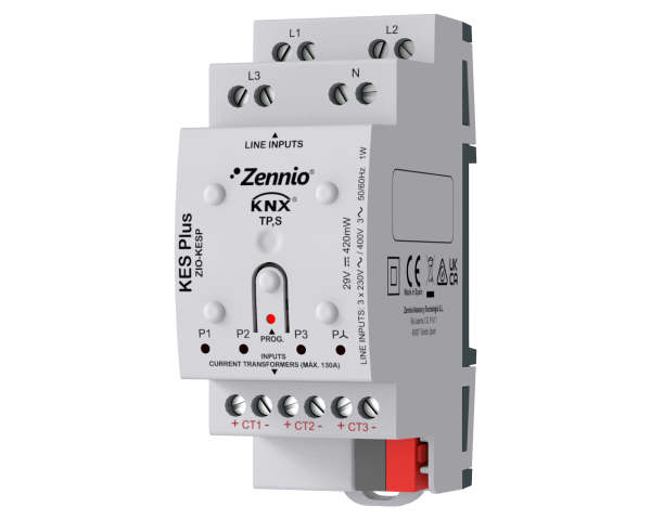 Zennio KES Plus. Compteur d'énergie électrique KNX
