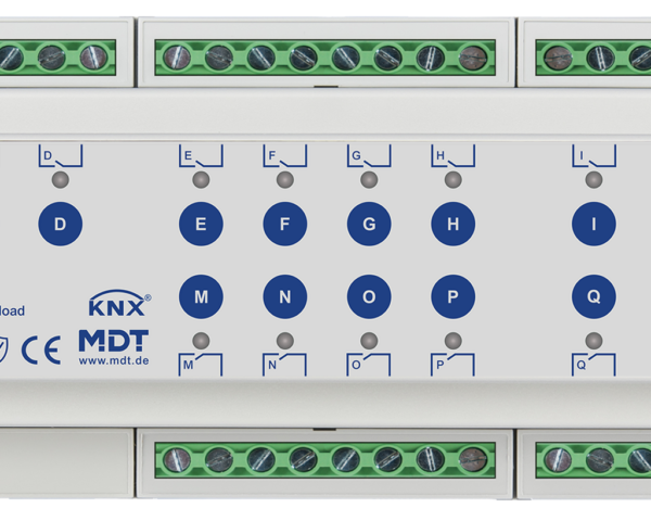 MDT Actionneur 20 sorties KNX 12 modules, 16 A, 230 VCA, charge capacitive, standard