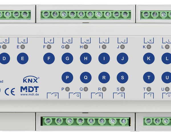 MDT Actionneur 24 sorties KNX 12 modules, 16 A, 230 VCA, charge capacitive, standard