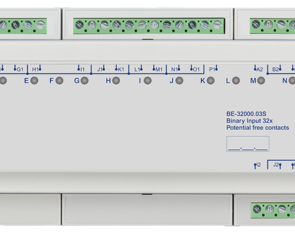 MDT Entrée binaire, 32 entrées KNX, 12 modules, libre de potentiel.