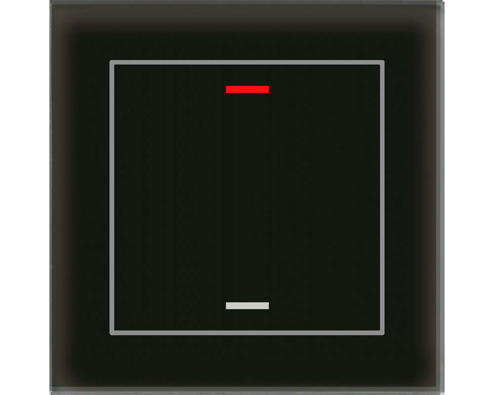 MDT Bouton-poussoir tactile II Light 1 paire KNX, RGBW, noir, neutre.