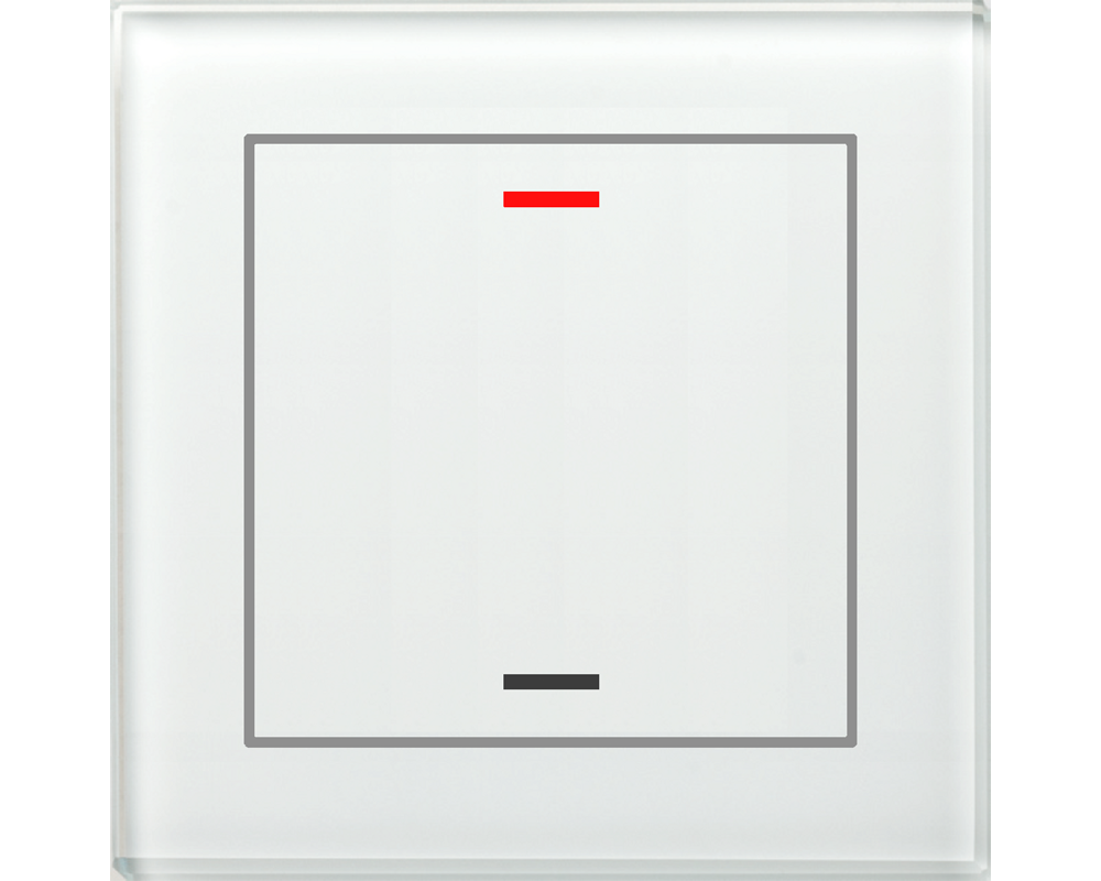 MDT Bouton-poussoir tactile II Light 1 paire KNX, RGBW, blanc, neutre