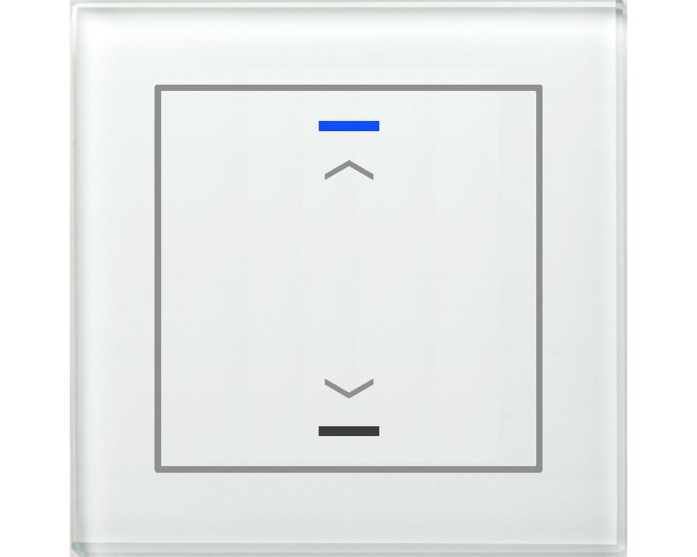 MDT Bouton-poussoir tactile II Light 1 paire KNX, RGBW blanc, store Symbole Haut/Bas