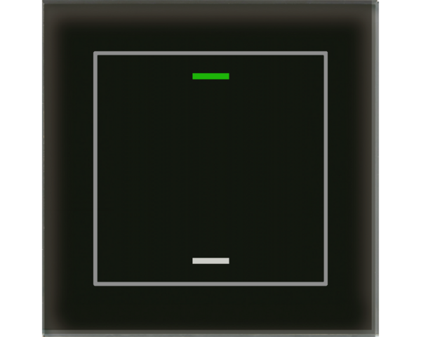 MDT Bouton-poussoir tactile II Light 1 paire KNX, RGBW, sonde de temp, noir, neutre