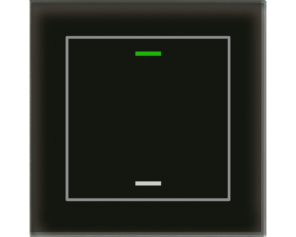 MDT Bouton-poussoir tactile II Light 1 paire KNX, RGBW, sonde de temp, noir, neutre