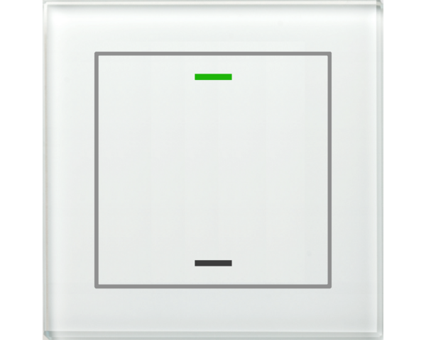 MDT Bouton-poussoir tactile II Light 1 paire KNX, RGBW, sonde de température, blanc