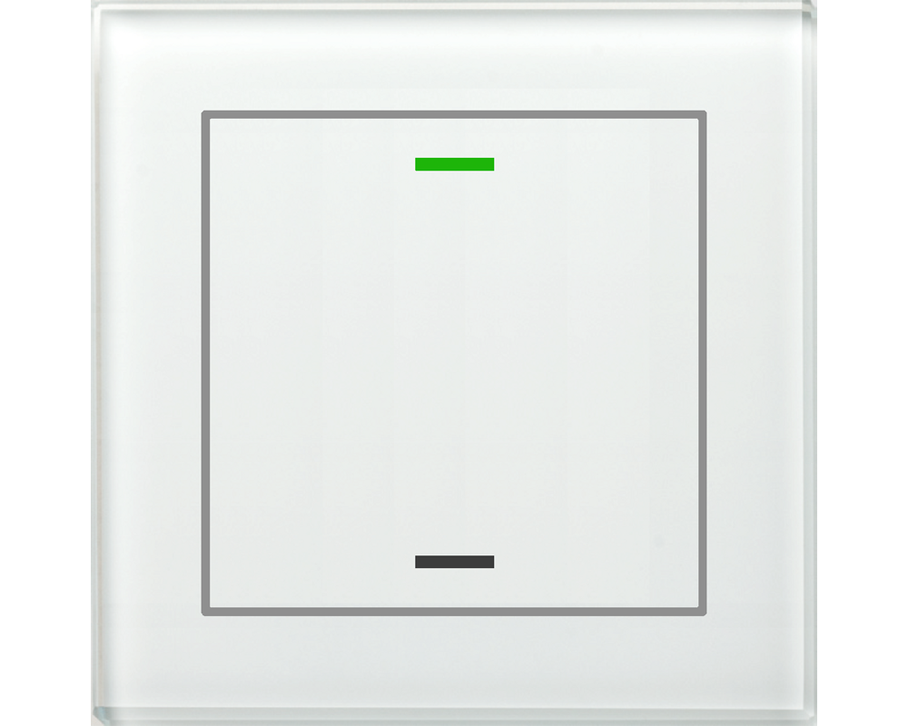 MDT Bouton-poussoir tactile II Light 1 paire KNX, RGBW, sonde de température, blanc