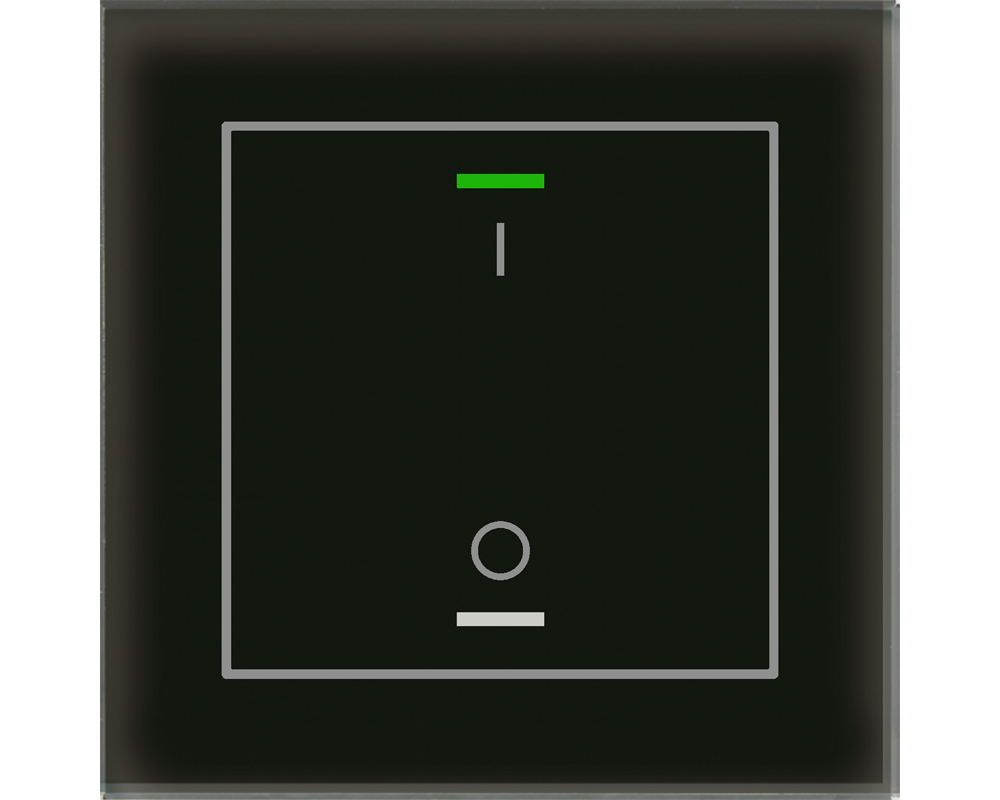 MDT Bouton-poussoir tactile II Light 1 paire KNX, RGBW, sonde de temp, noir