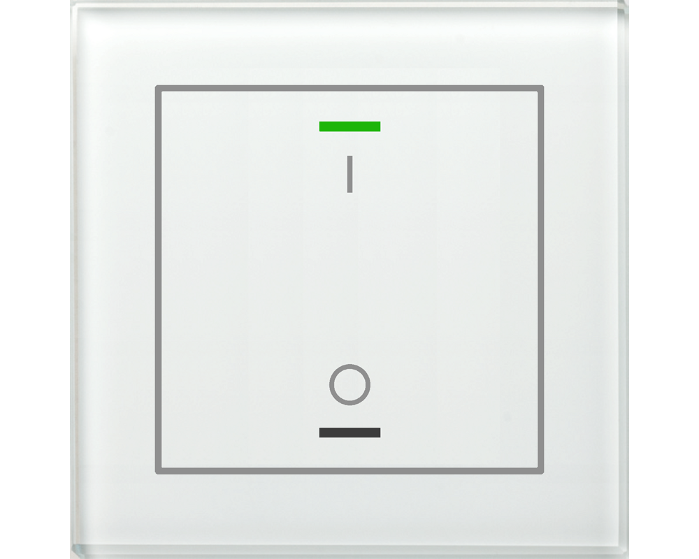 MDT Bouton-poussoir tactile II Light 1 paire KNX, RGBW, sonde de température, blanc