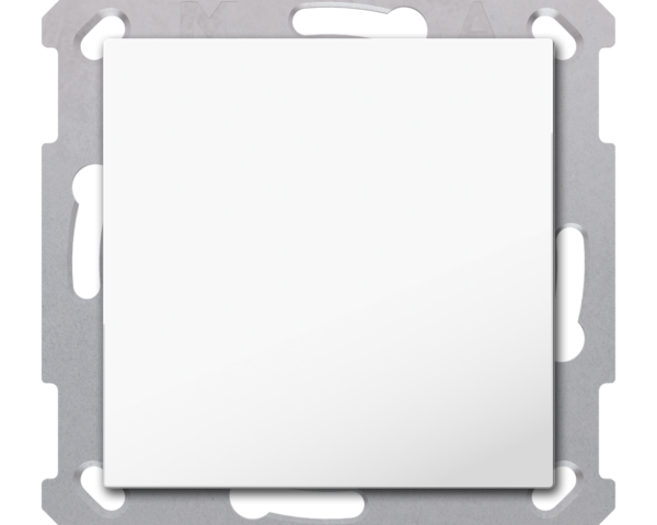 MDT Bouton-poussoir Light 55 Basic 1P KNX RF+, Secure, blanc pur brillant, neutre