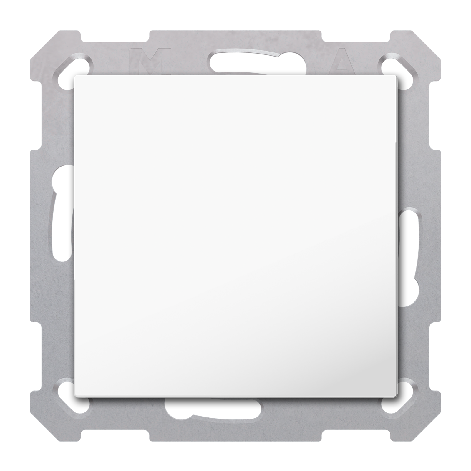 MDT Bouton-poussoir Light 55 Basic 1P KNX RF+, Secure, blanc pur brillant, neutre