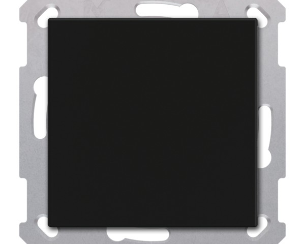 MDT Bouton-poussoir Light 55 Basic 1P KNX RF+, Secure, noir mat, neutre