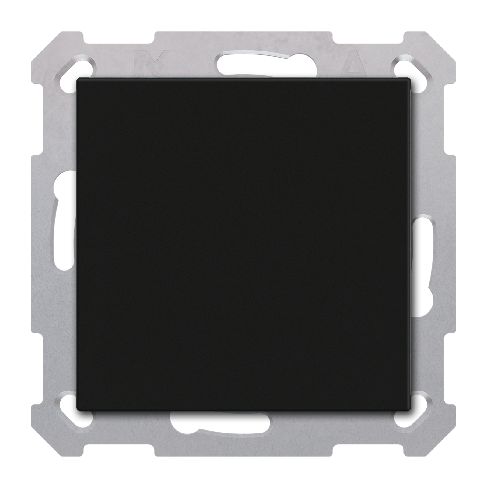 MDT Bouton-poussoir Light 55 Basic 1P KNX RF+, Secure, noir mat, neutre