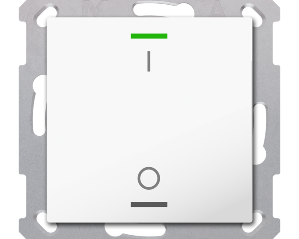 MDT Bouton-poussoir Light 55,1 paire KNX RF+ radio,Secure,RGBW,TS,blanc,commutation