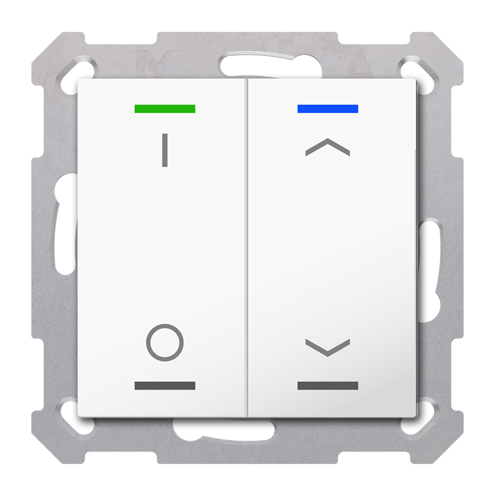 MDT Bouton-poussoir Light 55,2 paires KNX RF+radio,Secure,RGBW,TS,blanc,commut_store