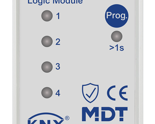 MDT Module logique KNX, 2 modules. Montage modulaire, 4 LED librement attribuables.