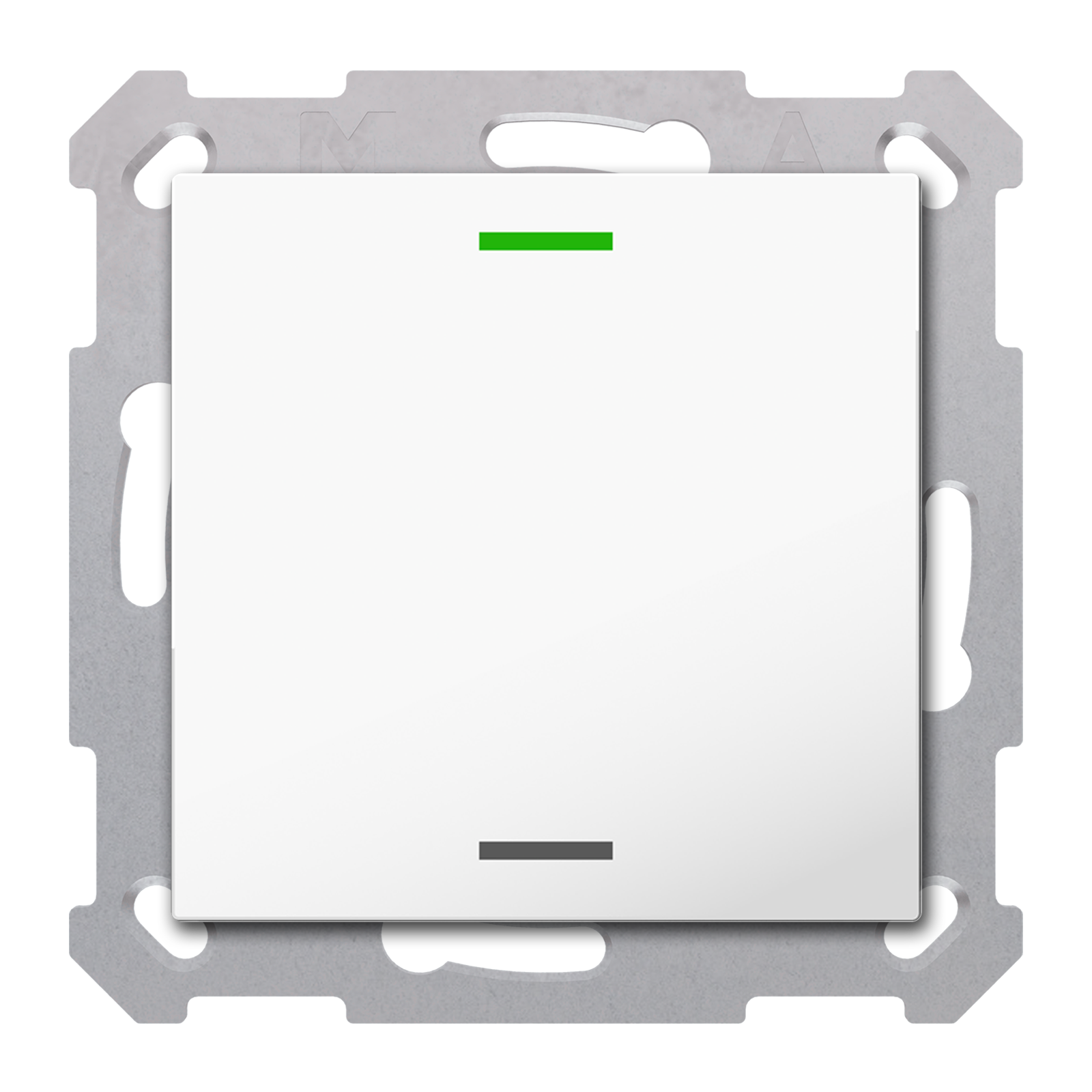MDT Bouton-poussoir Light 55, 1 paire KNX, RGBW, blanc pur brillant, neutre.