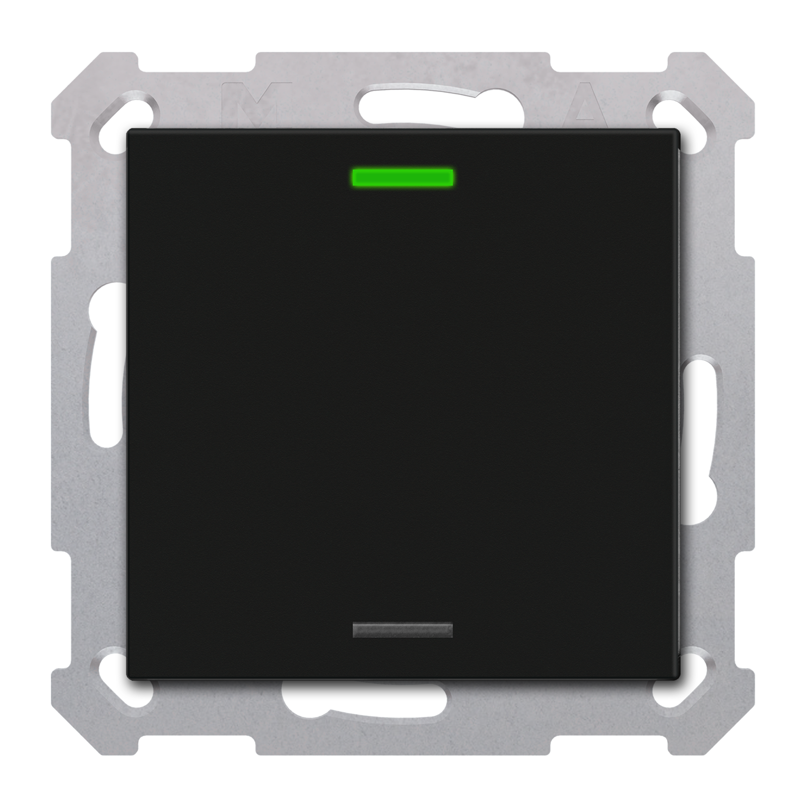 MDT Bouton-poussoir Light 55, 1 paire KNX, RGBW, noir mat, neutre.