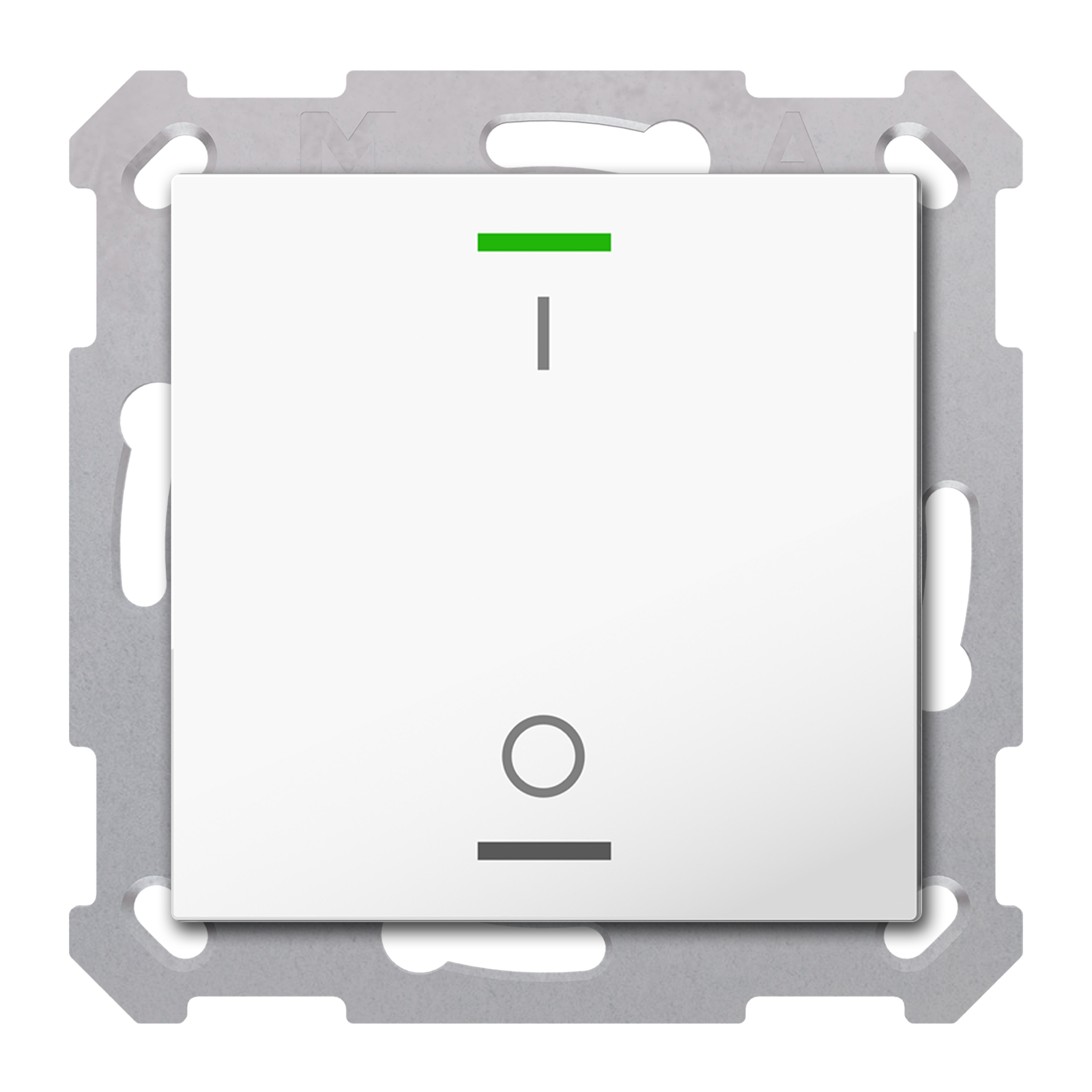 MDT Bouton-poussoir Light 55, 1 paire KNX, RGBW, blanc pur brillant, commutation I/O