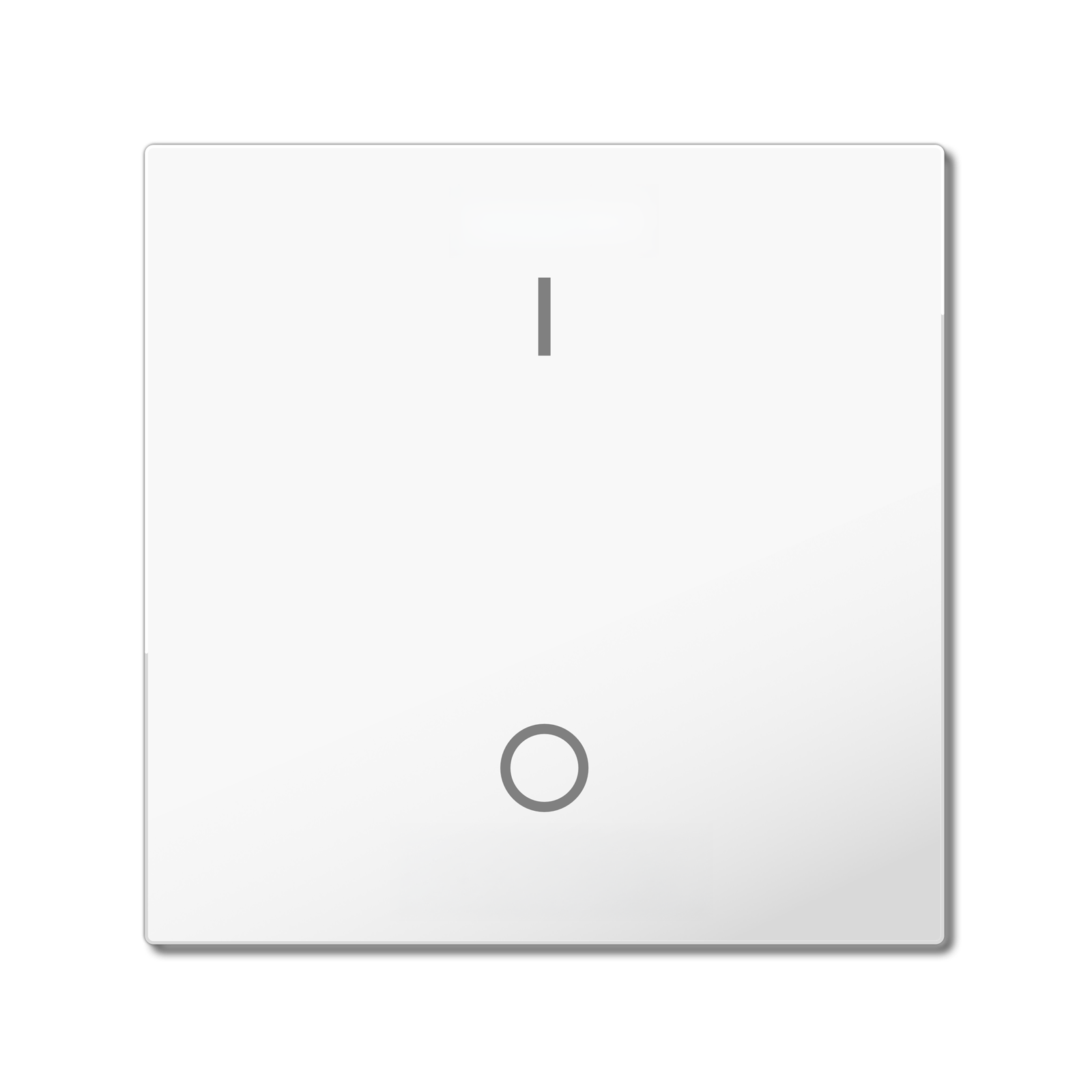 MDT Bascule MDT pour bouton-poussoir Light 55 Basic, 1 paire KNX, blanc, commutation