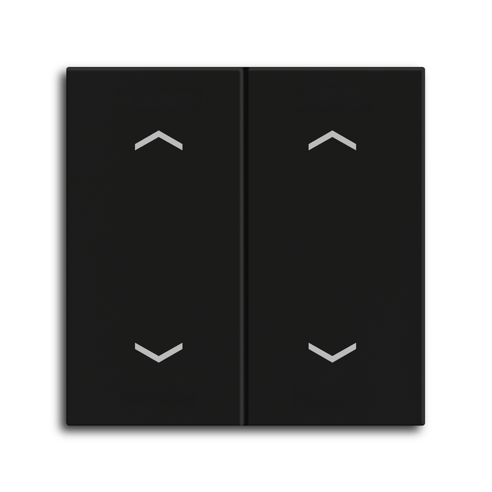MDT Bascule MDT pour bouton-poussoir Light 55 Basic, 2p KNX, noir mat, store.