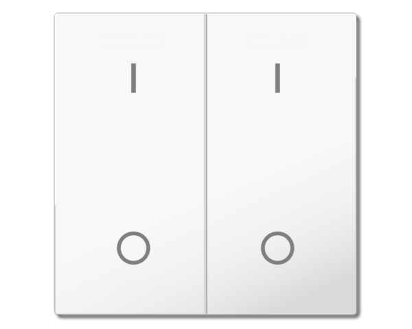 MDT Bascule MDT pour bouton-poussoir Light 55 Basic, 2p KNX, blanc, commutation