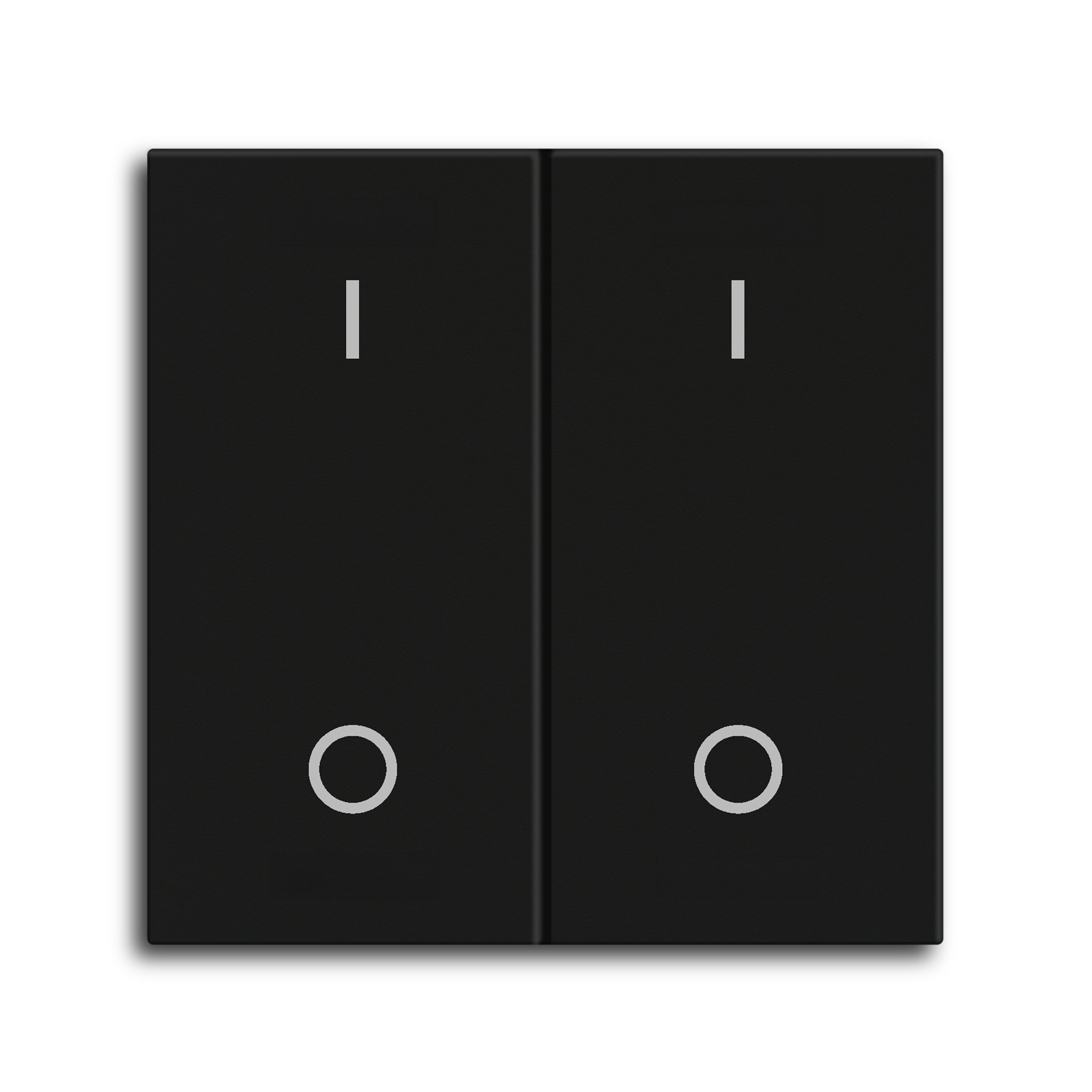 MDT Bascule MDT pour bouton-poussoir Light 55 Basic, 2p KNX, noir mat, commutation.