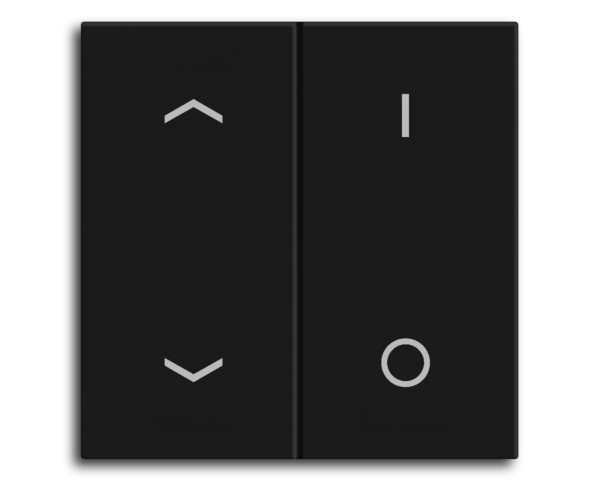 MDT Bascule MDT pour bouton-poussoir Light 55 Basic, 2p KNX, noir mat, store_commut.