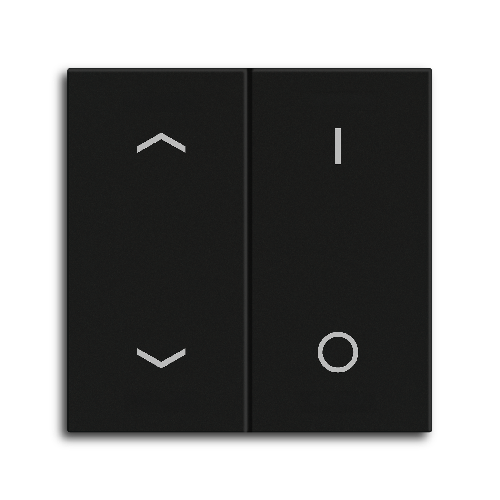 MDT Bascule MDT pour bouton-poussoir Light 55 Basic, 2p KNX, noir mat, store_commut.