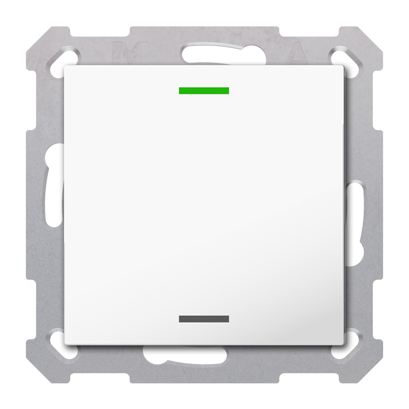 MDT Bouton-poussoir Light 55, 1 paire KNX, RGBW, sonde de temp, blanc, neutre.