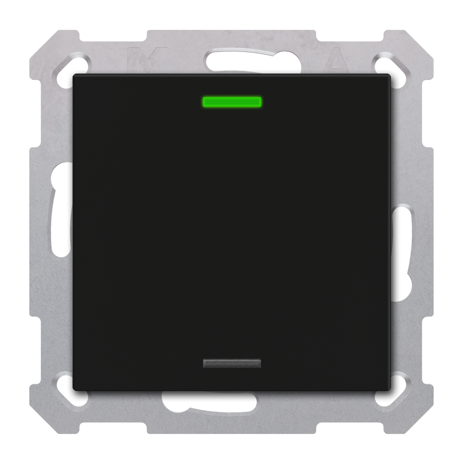MDT Bouton-poussoir Light 55, 1 paire KNX, RGBW, sonde de temp, noir mat, neutre