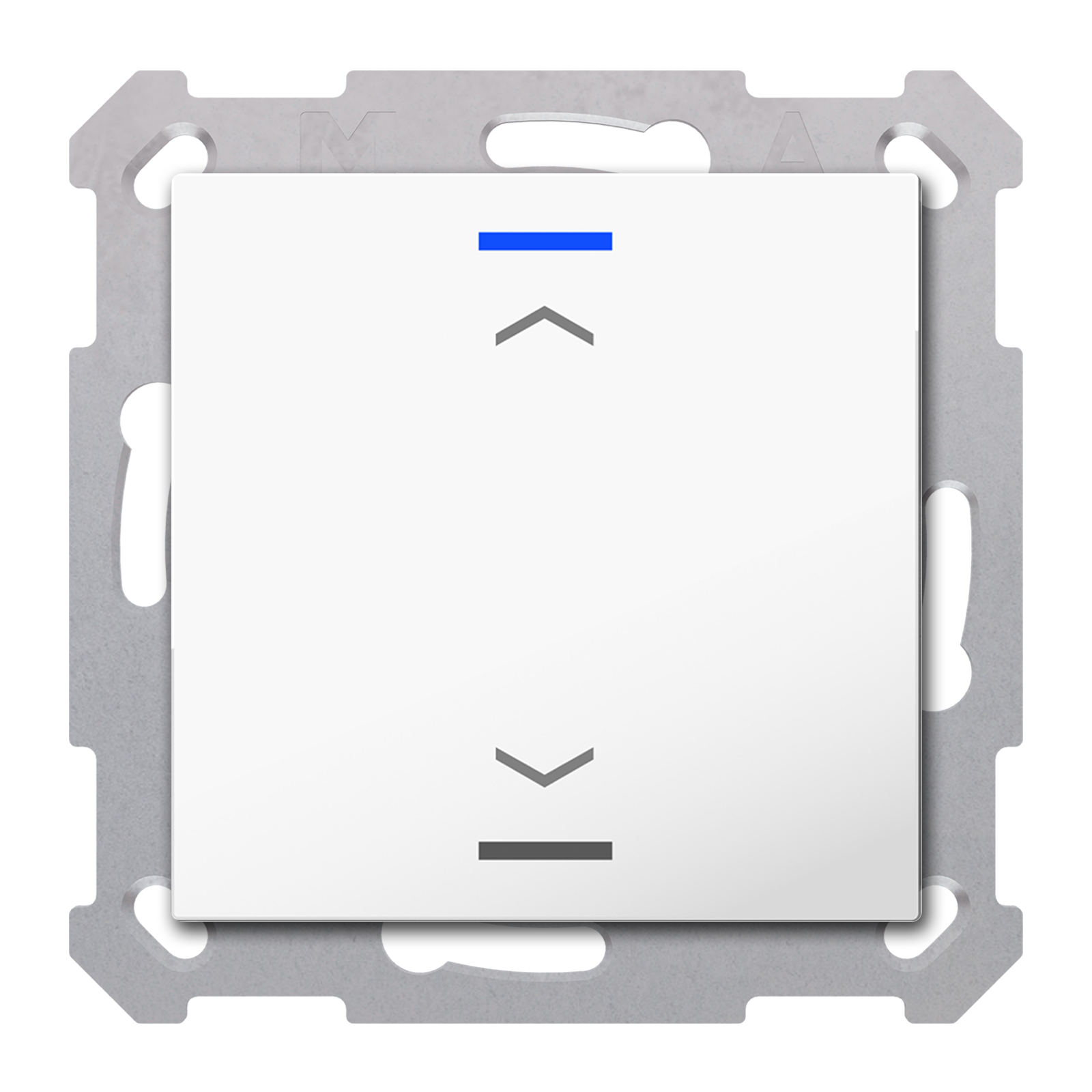 MDT Bouton-poussoir Light 55, 1 paire KNX, RGBW, sonde de temp, blanc, store