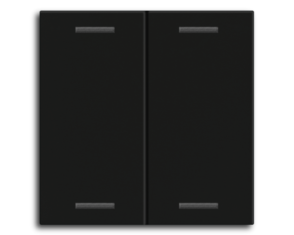 MDT Bascule MDT pour bouton-poussoir Light 55, 2 paires KNX, noir mat, neutre.