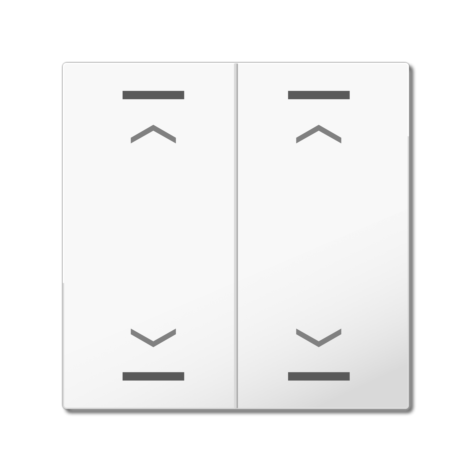 MDT Bascule MDT pour bouton-poussoir Light 55, 2 paires KNX, blanc brillant, store