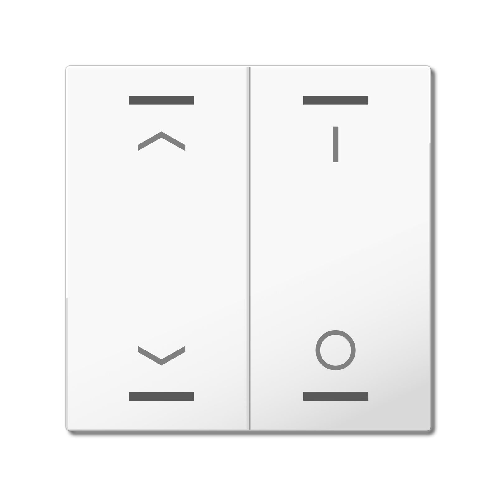 MDT Bascule MDT pour bouton-poussoir Light 55, 2 paires KNX blanc, store_commutation